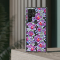 Thumbnail for *Clear Case* Fuchsia Orchid - Samsung Galaxy S22, Samsung Galaxy S22 Plus, Samsung Galaxy S22 Ultra - Supports Wireless Charging