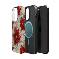 Thumbnail for Christmas Poinsettia MagSafe Tough Cases for iPhone 13, iPhone 13 Mini, iPhone 13 Pro, and iPhone 13 Pro Max.