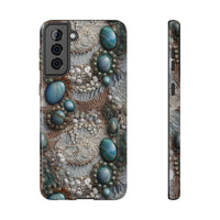 Thumbnail for Boho Agate and Lace Impact-Resistant Cases for Samsung Galaxy S21, Samsung Galaxy S21 Plus, and Samsung Galaxy S21 Ultra. Supports Wireless Charging.