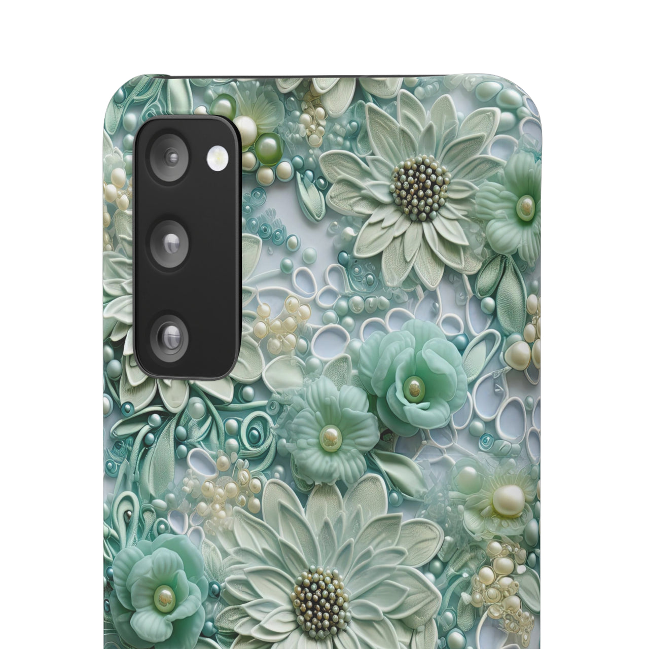 Teal Petals - Snap Case for Samsung Galaxy S20, Samsung Galaxy S20+, Samsung Galaxy S20 Ultra, & Samsung Galaxy S20 FE