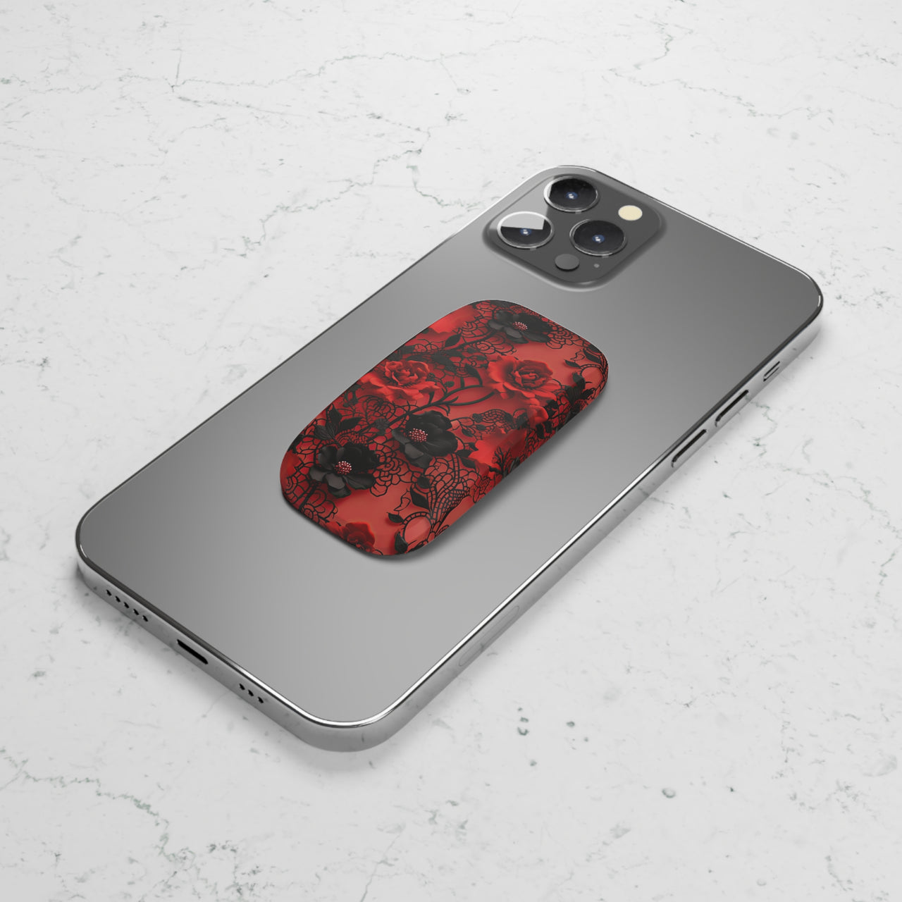 Gothic Rose Phone Click-On Grip