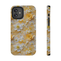 Thumbnail for Yellow Floral Impact-Resistant Case for iPhone 12, iPhone 12 Mini, iPhone 12 Pro, and iPhone 12 Pro Max. Supports Wireless Charging.