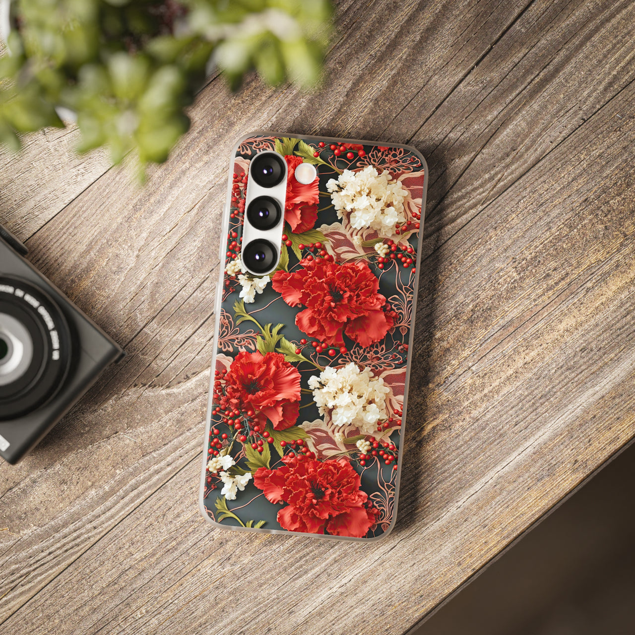 Carnation for January Birthday - Flexi Cases for Samsung Galaxy S23, Samsung Galaxy S23 Plus, and Samsung Galaxy S23 Ultra