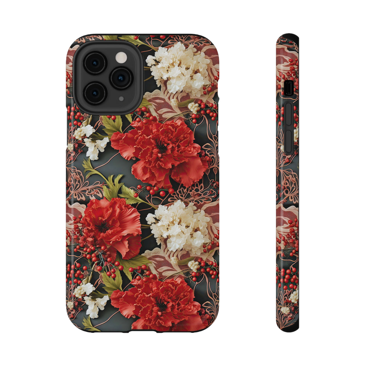 Carnation for January Birthday -  Impact-Resistant Cases for iPhone 11, iPhone 11 Pro, and iPhone 11 Pro Max. Supports Wireless Charging.