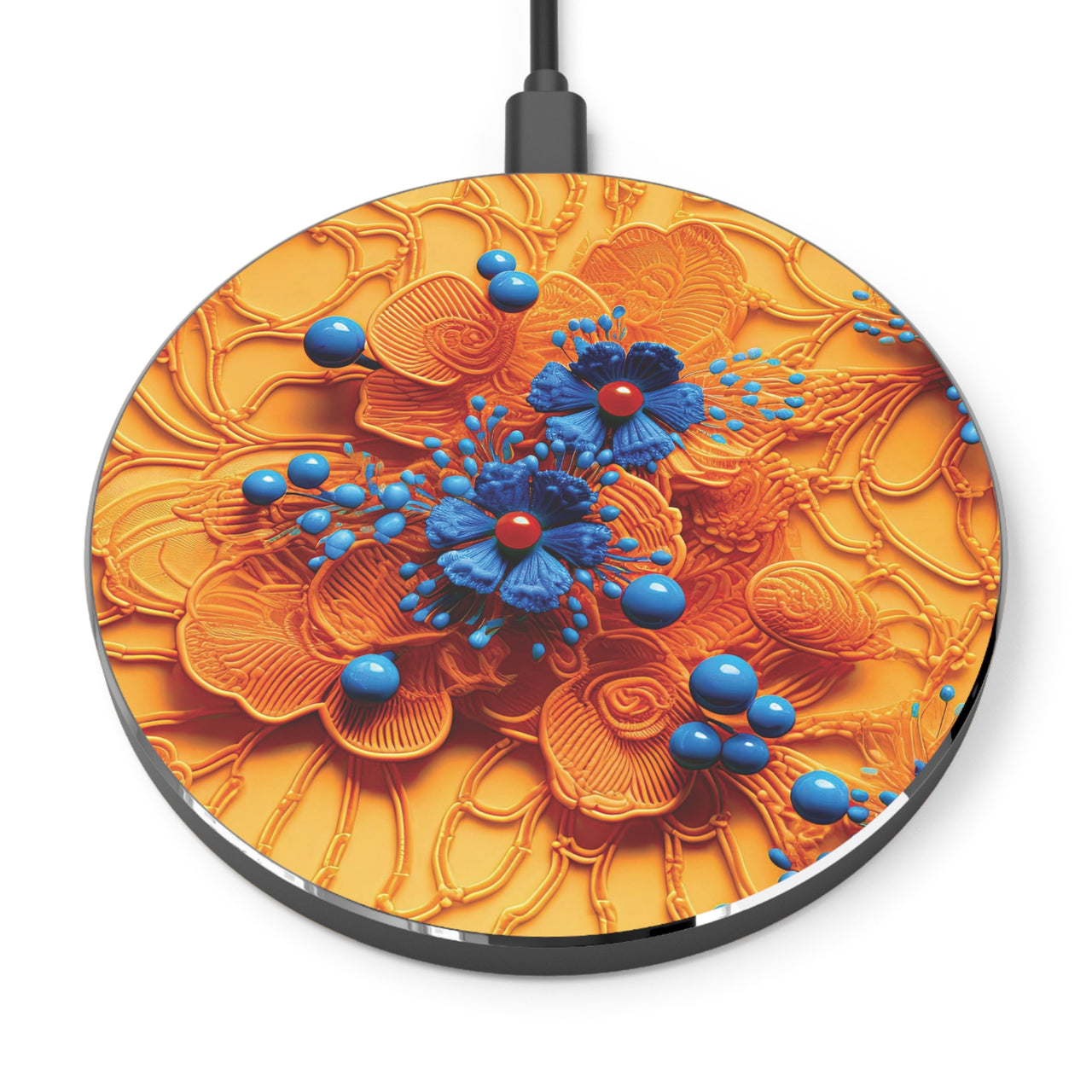 Royal Ryukyu Blossoms - Wireless Charger for Qi Enabled Phones