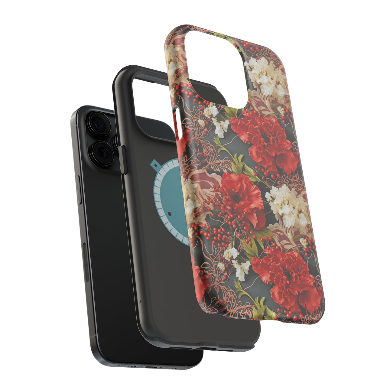 Carnation for January Birthday - MagSafe Tough Case for iPhone 15, iPhone 15 Pro, iPhone 15 Plus, & iPhone 15 Pro Max