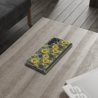 Thumbnail for *Clear Case* Whimsical Sunflowers - Samsung Galaxy S22, Samsung Galaxy S22 Plus, Samsung Galaxy S22 Ultra - Supports Wireless Charging