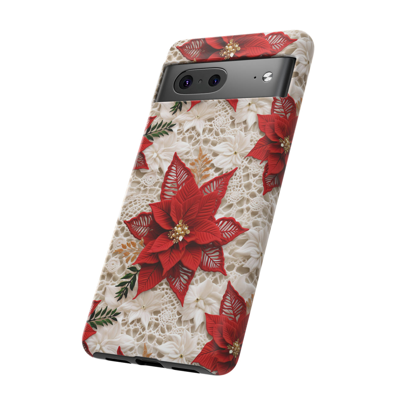 Christmas Poinsettia Tough Case for Google Pixel 7