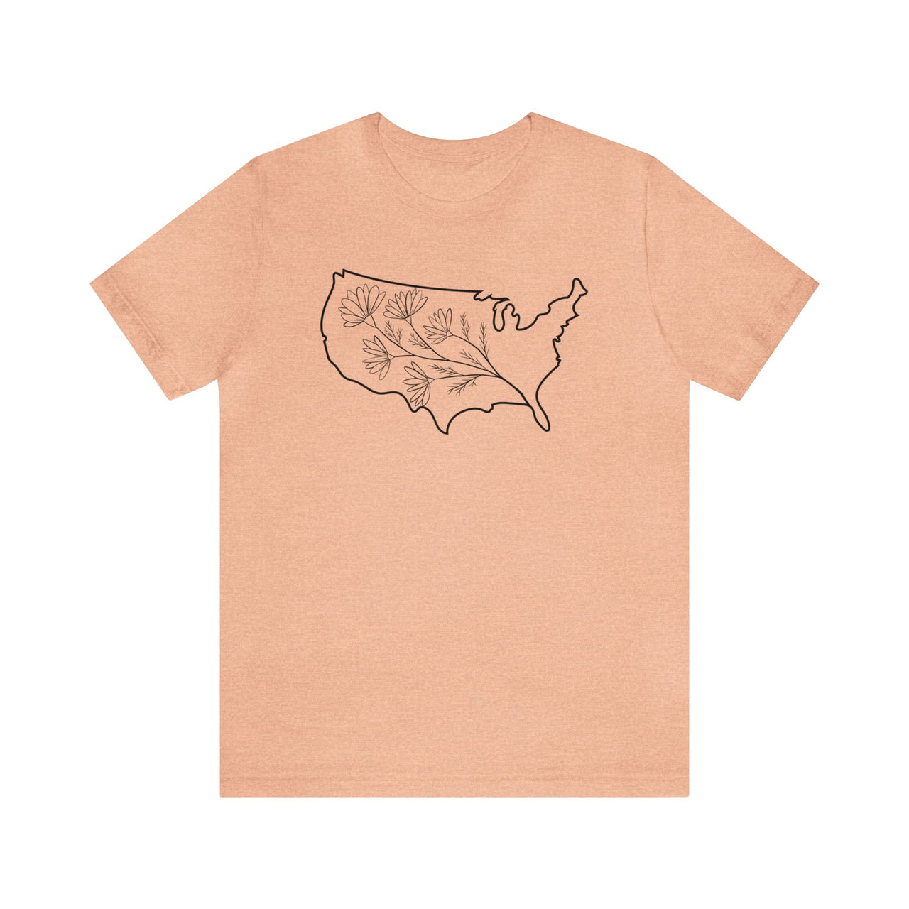 Map of the USA - Unisex Light Cotton T-Shirt