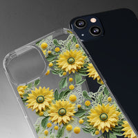 Thumbnail for *Clear Case* Whimsical Sunflowers - iPhone 13, iPhone 13 Mini, iPhone 13 Pro, iPhone 13 Pro Max - Supports Wireless Charging