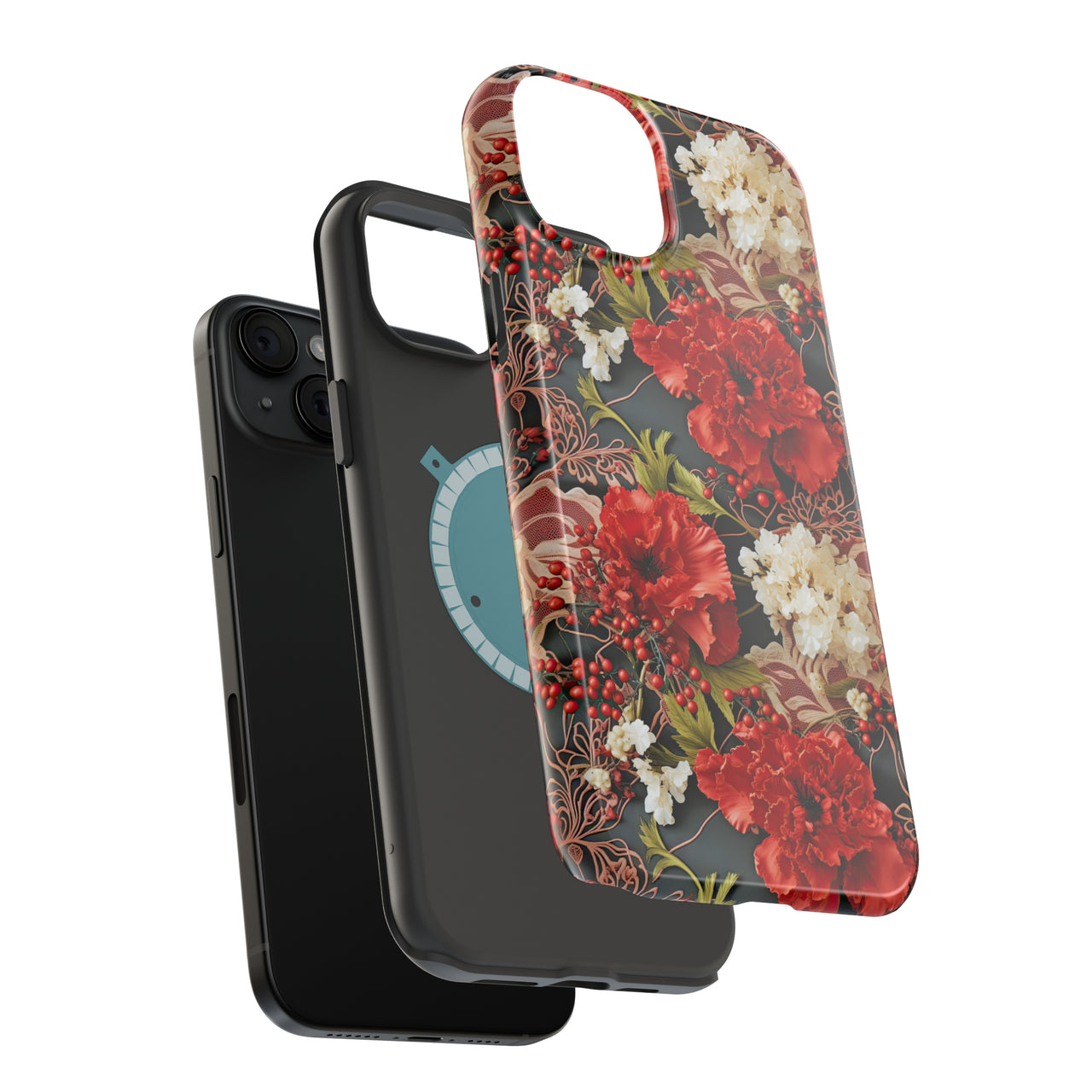 Carnation for January Birthday - MagSafe Tough Case for iPhone 15, iPhone 15 Pro, iPhone 15 Plus, & iPhone 15 Pro Max