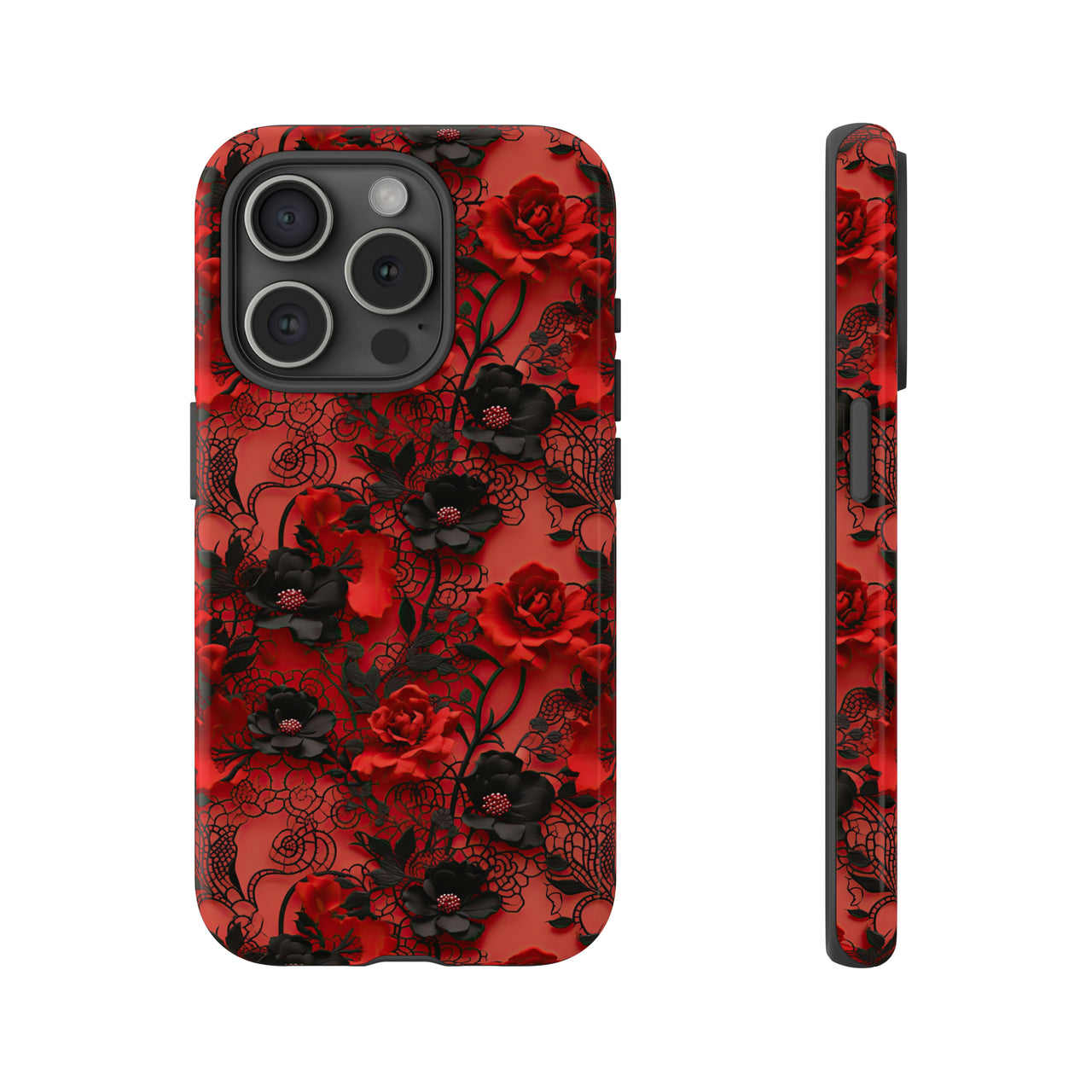 Gothic Rose Tough Case for iPhone 15, iPhone 15 Pro, iPhone 15 Plus, and iPhone 15 Pro Max