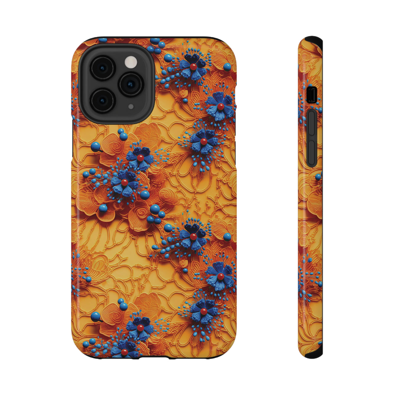 Royal Ryukyu Blossoms - Impact-Resistant Cases for iPhone 11, iPhone 11 Pro, and iPhone 11 Pro Max. Supports Wireless Charging.