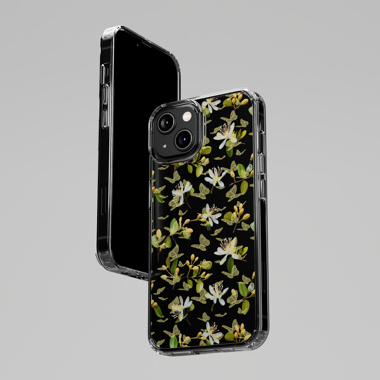 *Clear Case* Lace Butterfly - iPhone 14, iPhone 14 Pro, iPhone 14 Plus, iPhone 14 Pro Max - Supports Wireless Charging