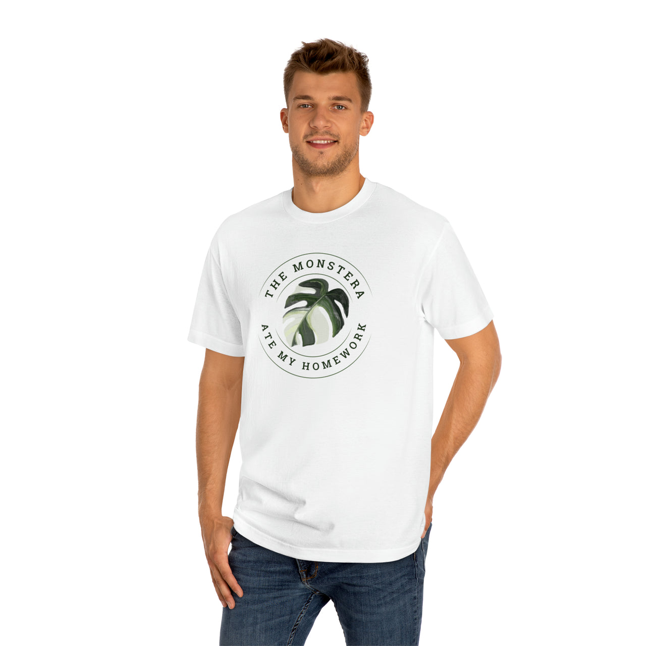 "The Monstera Ate My Homework" Unisex Classic Tee