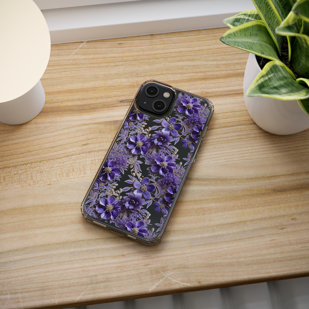 *Clear Case* Violet Meadow - iPhone 14, iPhone 14 Pro, iPhone 14 Plus, iPhone 14 Pro Max - Supports Wireless Charging