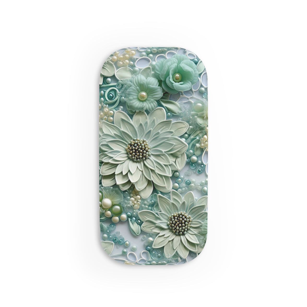 Teal Petals - Phone Click-On Grip