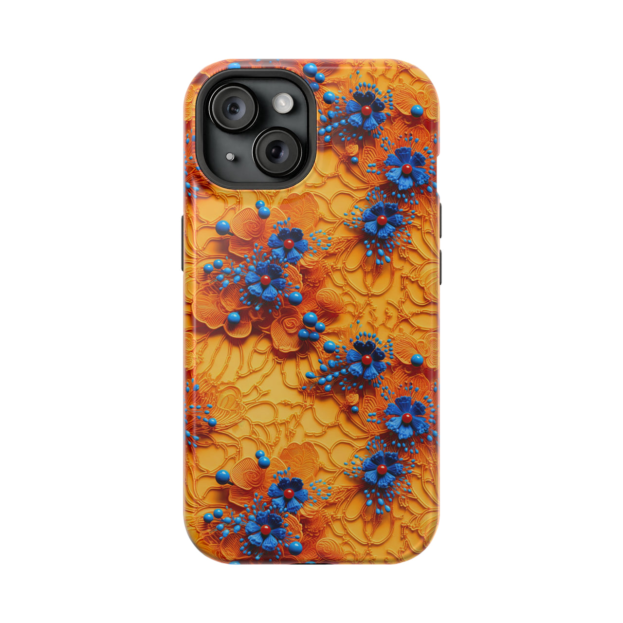 Royal Ryukyu Blossoms - MagSafe Tough Case for iPhone 15, iPhone 15 Pro, iPhone 15 Plus, & iPhone 15 Pro Max