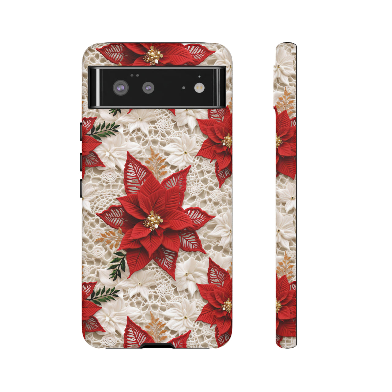 Christmas Poinsettia Tough Cases for Google Pixel 6 and Google Pixel 6 Pro