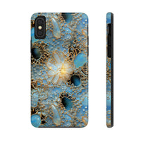 Thumbnail for Gemstones and Gold Lace Tough Phone Cases for iPhone X, iPhone XR, iPhone XS, and iPhone XS MAX. Supports Wireless Charging.