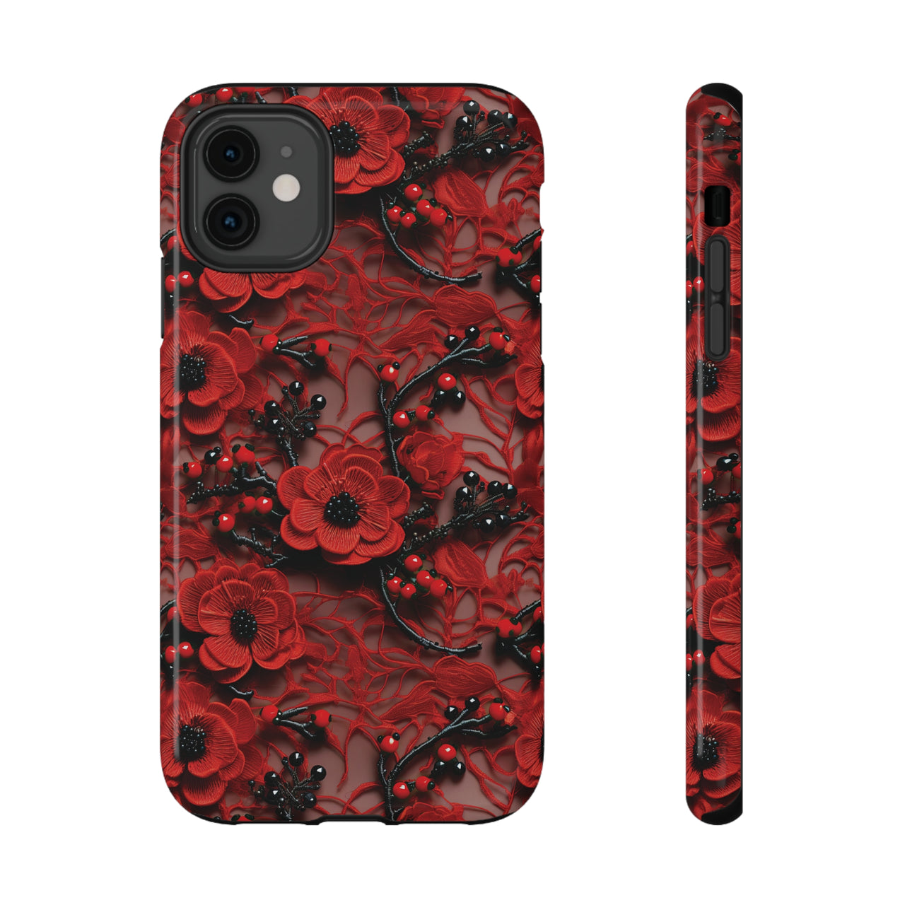 Scarlet Temptation Impact-Resistant Cases for iPhone 11, iPhone 11 Pro, and iPhone 11 Pro Max. Supports Wireless Charging.