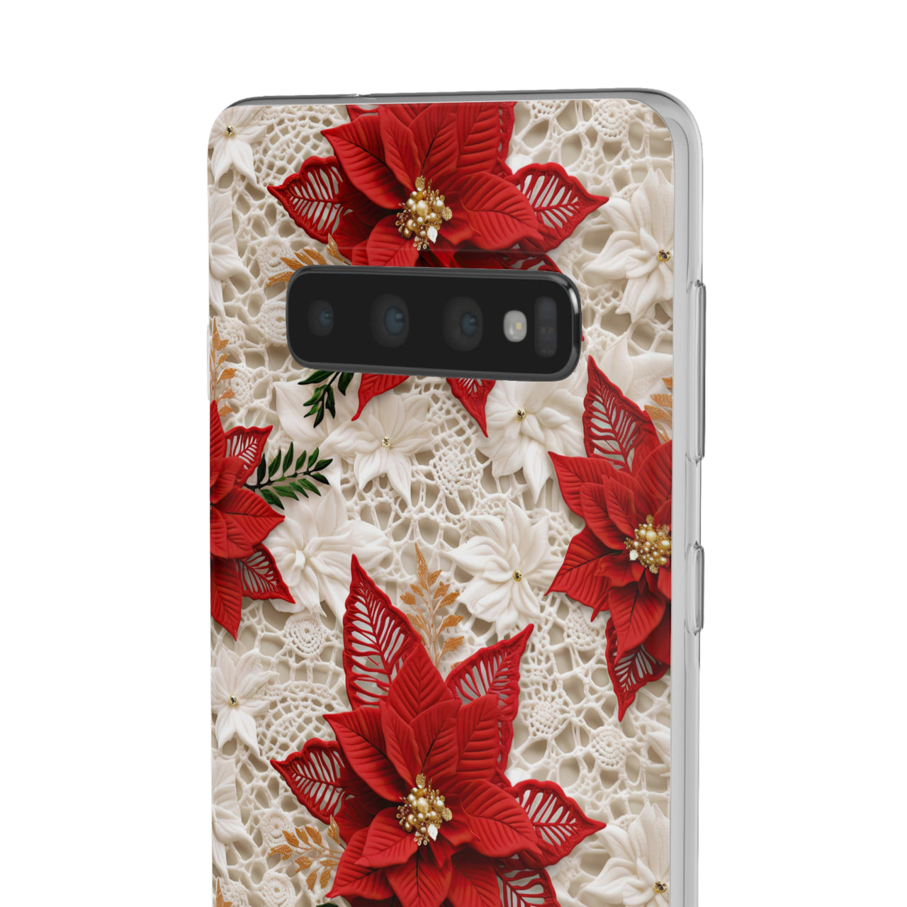 Christmas Poinsettia - Flexi Cases for Samsung Galaxy S10, Samsung Galaxy S10E, & Samsung Galaxy S10 Plus