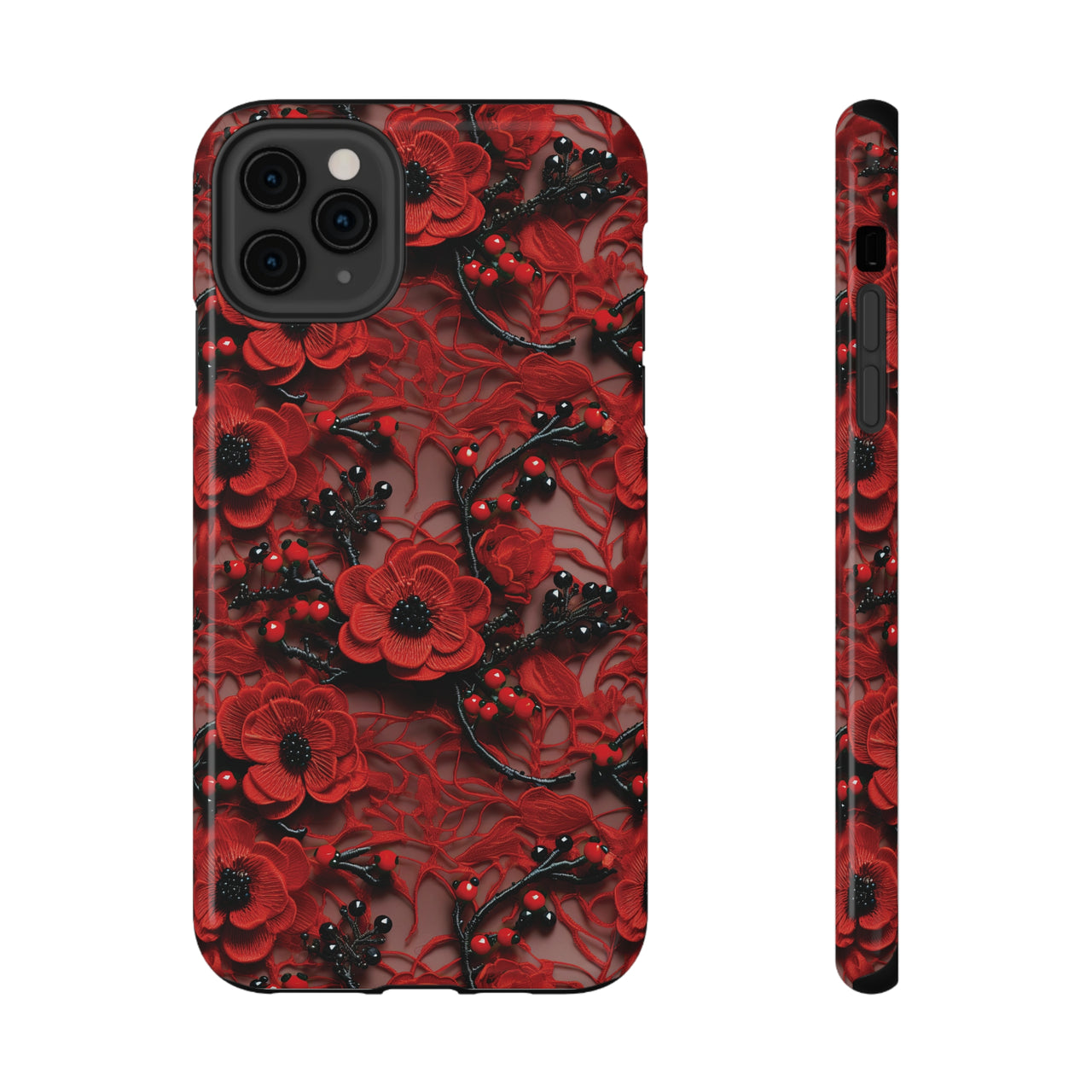 Scarlet Temptation Impact-Resistant Cases for iPhone 11, iPhone 11 Pro, and iPhone 11 Pro Max. Supports Wireless Charging.