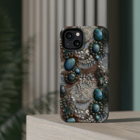 Thumbnail for Boho Agate and Lace MagSafe Tough Cases for iPhone 13, iPhone 13 Mini, iPhone 13 Pro, and iPhone 13 Pro Max.