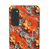 Thumbnail for Orange Petals in Silver Tapestry - Snap Case for Samsung Galaxy S20, Samsung Galaxy S20+, Samsung Galaxy S20 Ultra, & Samsung Galaxy S20 FE