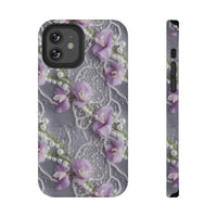 Thumbnail for Purple Sweet Pea Impact-Resistant Case for iPhone 12, iPhone 12 Mini, iPhone 12 Pro, and iPhone 12 Pro Max. Supports Wireless Charging.