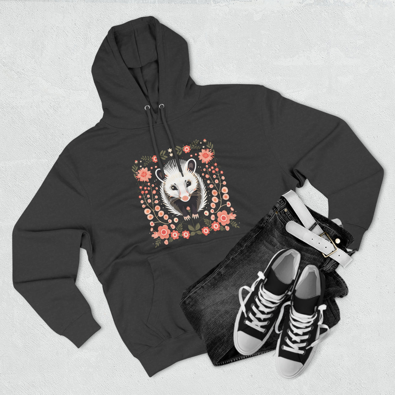 Cozy Craft Opossum Three-Panel Fleece Hoodie