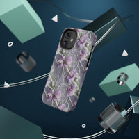 Thumbnail for Purple Sweet Pea Impact-Resistant Case for iPhone 12, iPhone 12 Mini, iPhone 12 Pro, and iPhone 12 Pro Max. Supports Wireless Charging.