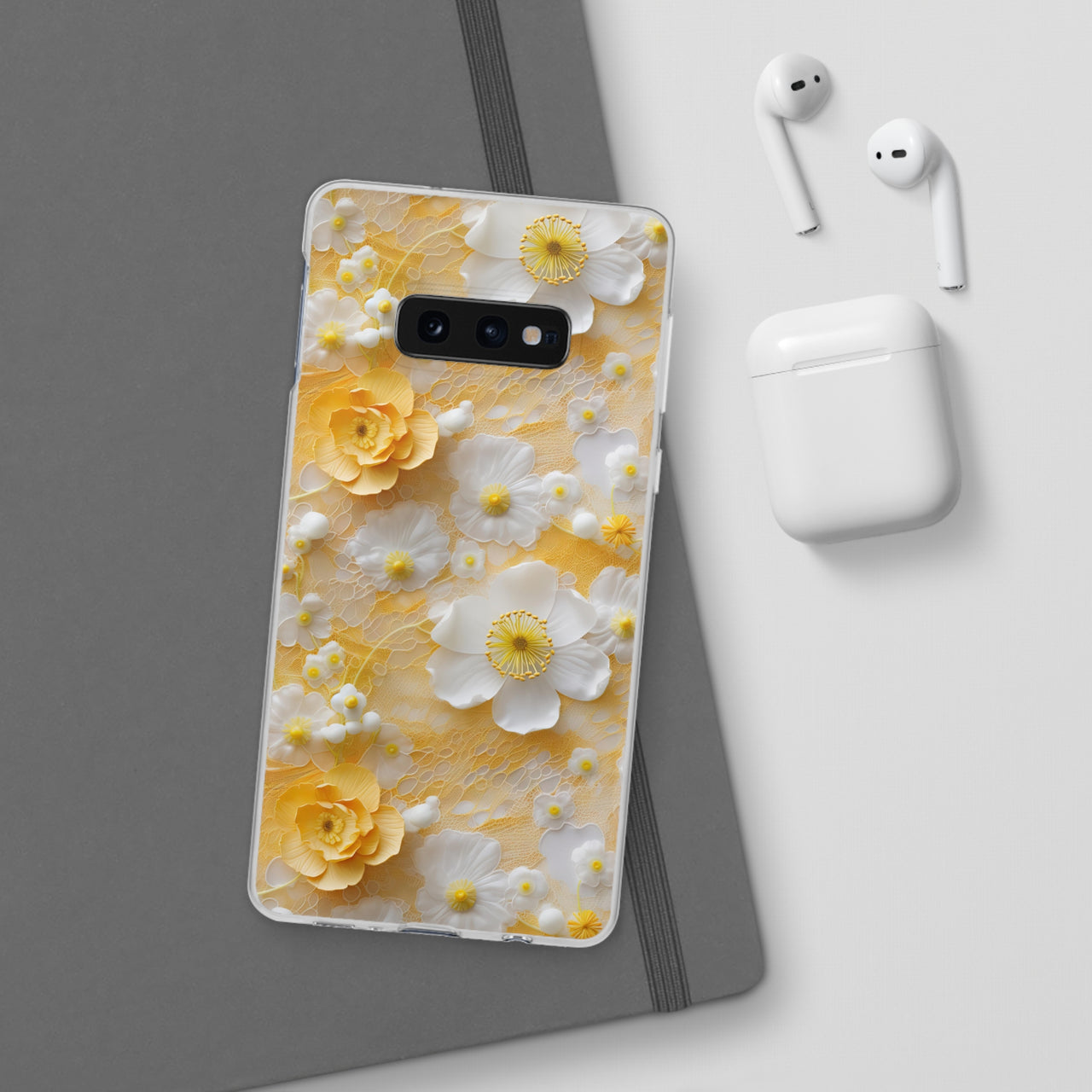 Yellow Floral - Flexi Cases for Samsung Galaxy S10, Samsung Galaxy S10E, & Samsung Galaxy S10 Plus