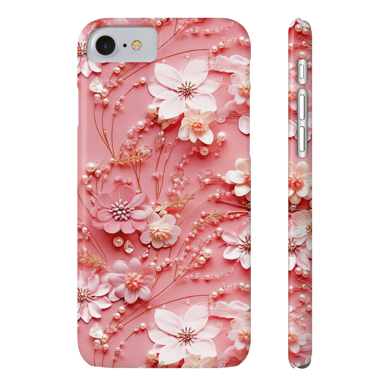 Floral Champagne Toast - Slim Phone Cases for iPhone 8 and iPhone 8 Plus (Also fits iPhone 7 and 7 Plus)