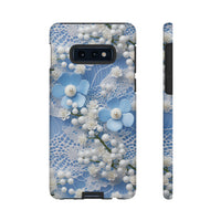 Thumbnail for Pearls and Lace on Baby Blue - Tough Case for Samsung Galaxy S10, Samsung Galaxy S10E, and Samsung Galaxy S10 Plus