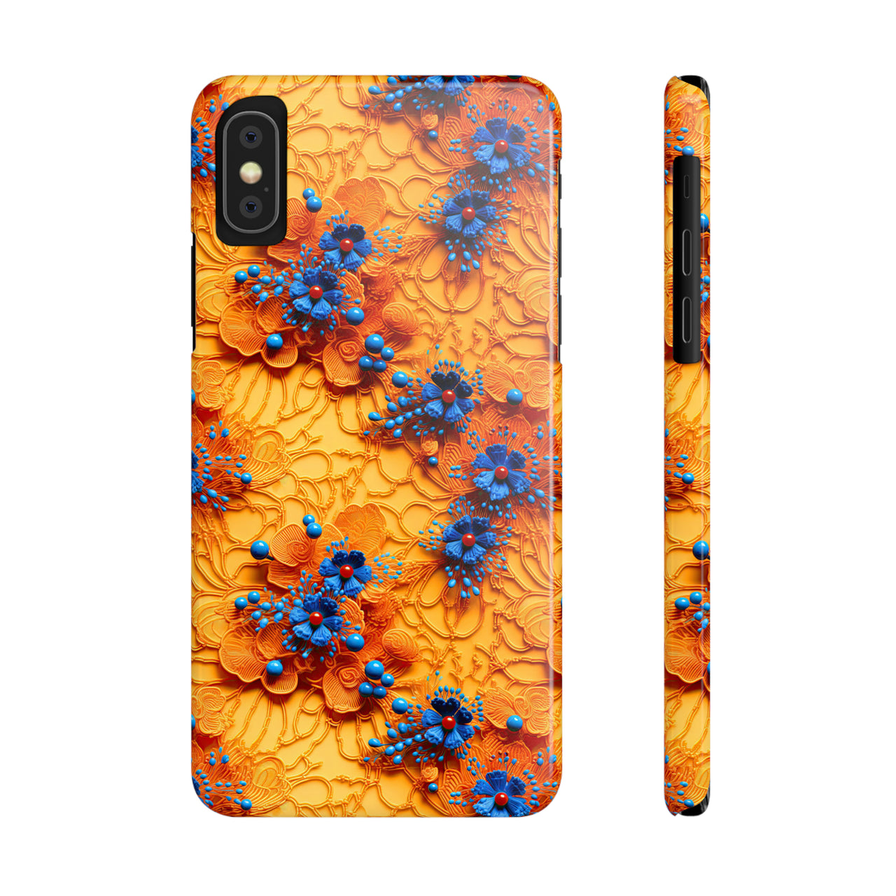 Royal Ryukyu Blossoms - Slim Phone Cases for iPhone X, iPhone XR, iPhone XS, and iPhone XS MAX