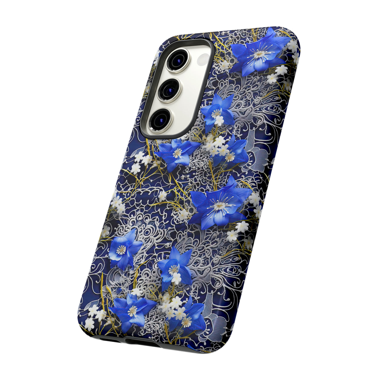 Cerulean Elegance Tough Case for Samsung Galaxy S23, Samsung Galaxy S23 Plus, and Samsung Galaxy S23 Ultra