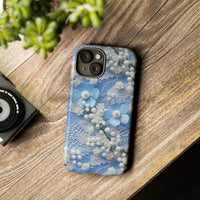 Thumbnail for Pearls and Lace on Baby Blue - Tough Case for iPhone 15, iPhone 15 Pro, iPhone 15 Plus, and iPhone 15 Pro Max