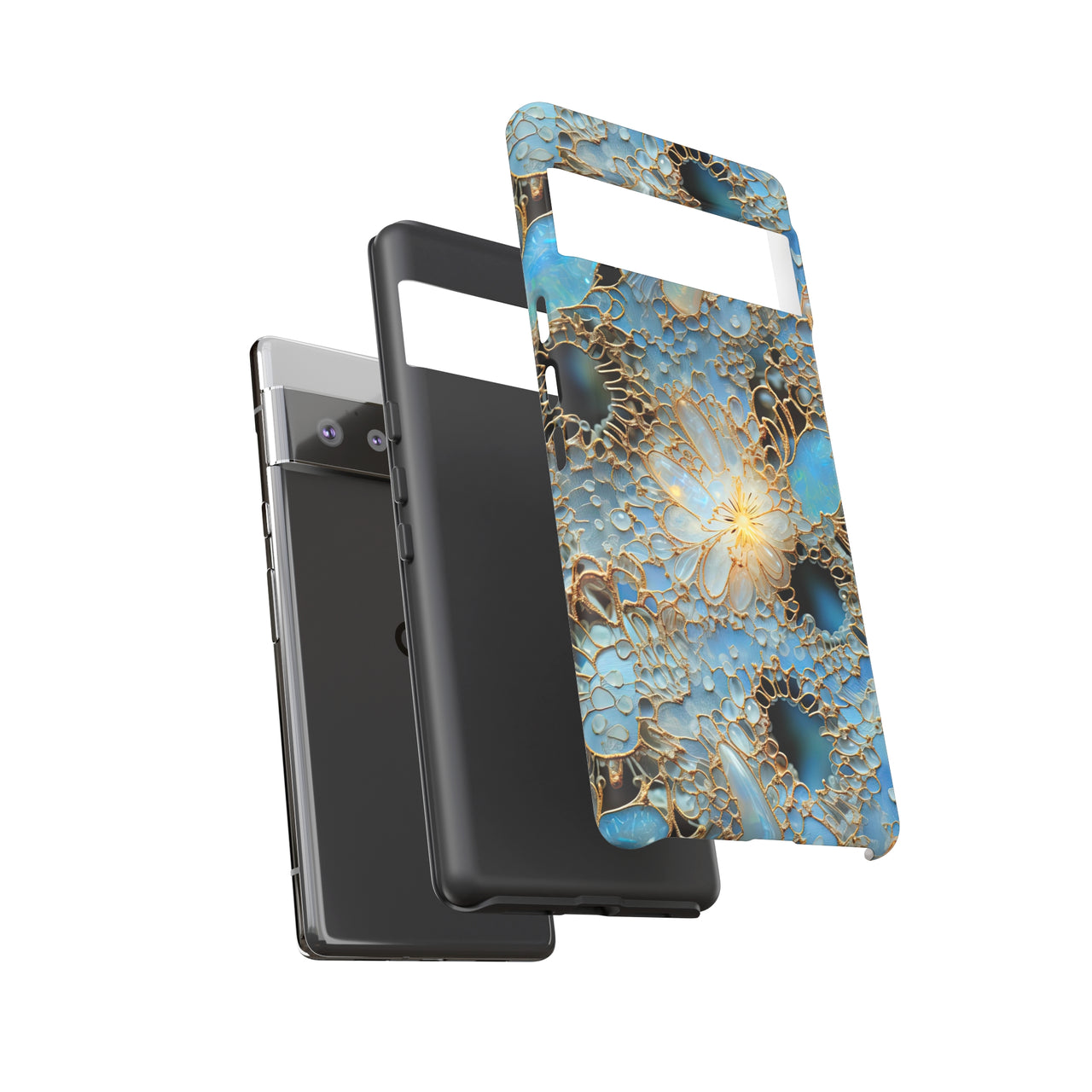 Gemstones and Gold Lace Tough Cases for Google Pixel 6 and Google Pixel 6 Pro