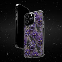 Thumbnail for *Clear Case* Violet Meadow - iPhone 14, iPhone 14 Pro, iPhone 14 Plus, iPhone 14 Pro Max - Supports Wireless Charging