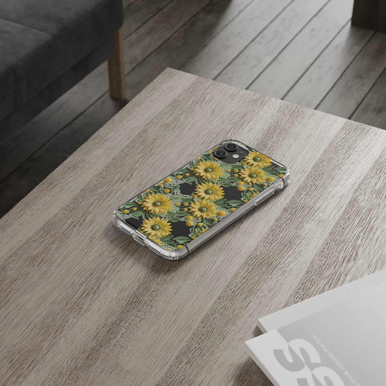 *Clear Case* Whimsical Sunflowers - iPhone 11, iPhone 11 Pro, iPhone 11 Pro Max - Supports Wireless Charging