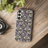 Thumbnail for White Flowers on a Purple Bed - Flexi Cases for Samsung Galaxy S23, Samsung Galaxy S23 Plus, and Samsung Galaxy S23 Ultra