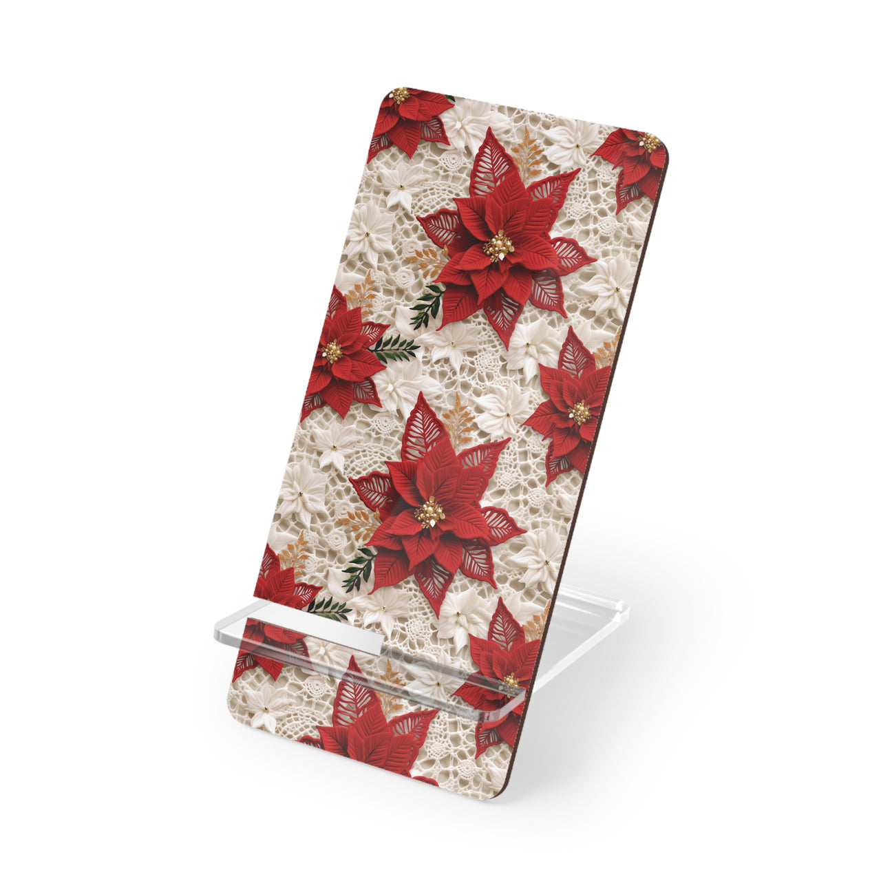 Christmas Poinsettia Mobile Display Stand for Smartphones