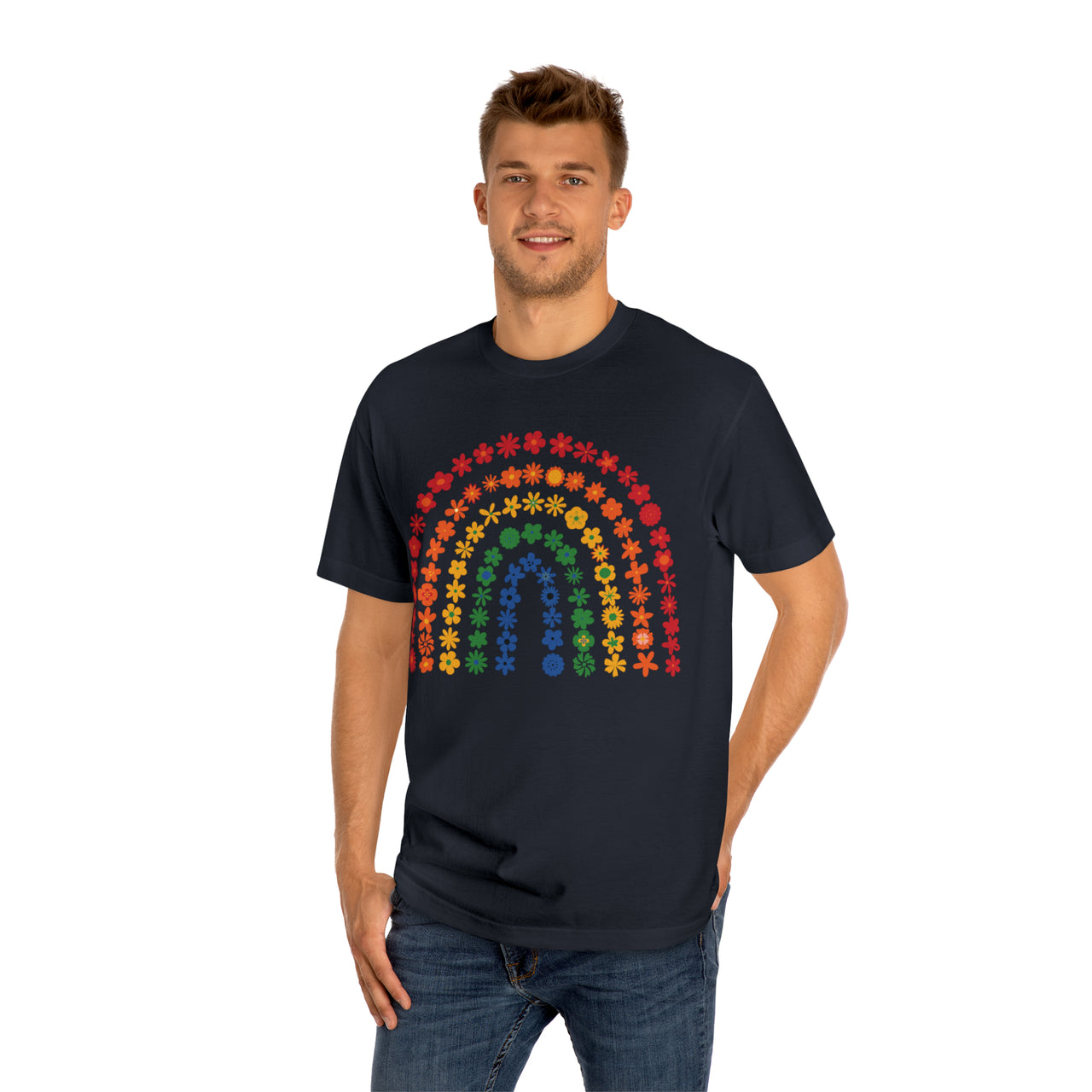 Rainbow Flowers Unisex Classic Tee