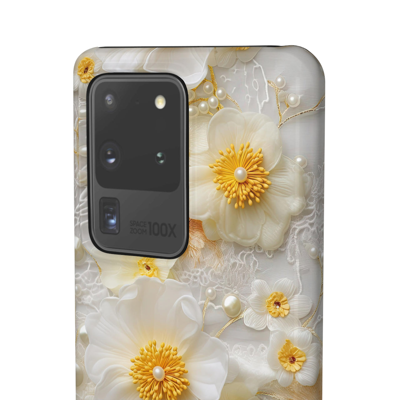 Yellow and White Floral - Snap Case for Samsung Galaxy S20, Samsung Galaxy S20+, Samsung Galaxy S20 Ultra, & Samsung Galaxy S20 FE