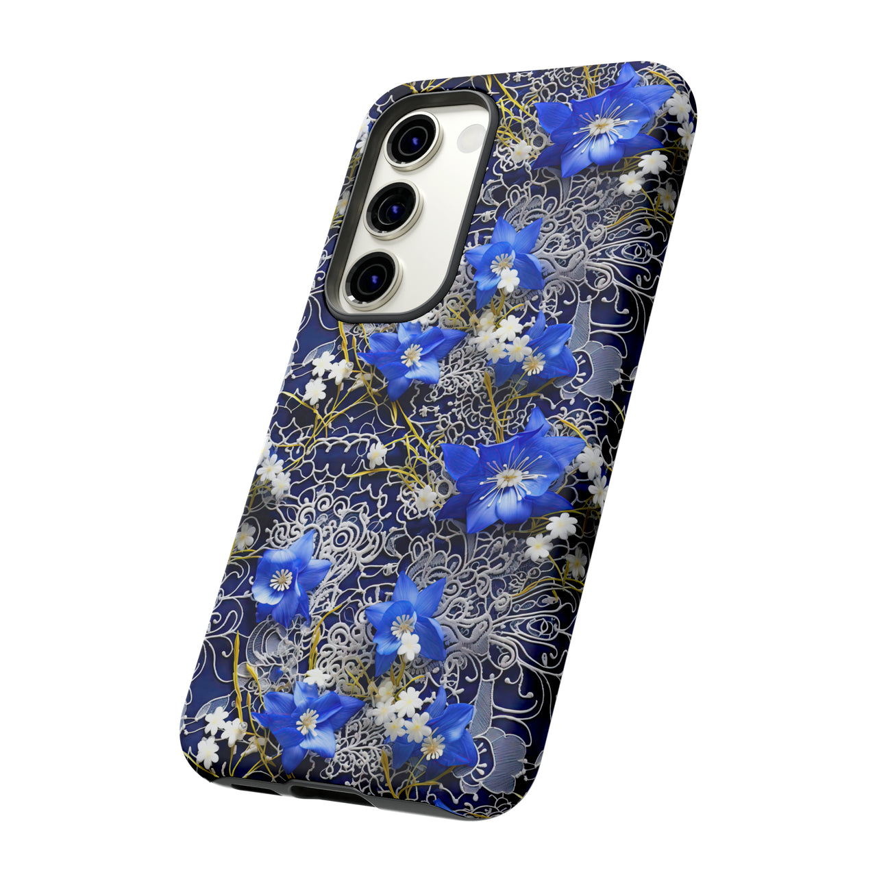 Cerulean Elegance Tough Case for Samsung Galaxy S23, Samsung Galaxy S23 Plus, and Samsung Galaxy S23 Ultra