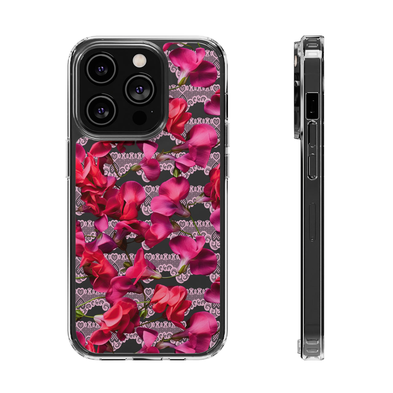 *Clear Case* The Sweetest Pea - iPhone 14, iPhone 14 Pro, iPhone 14 Plus, iPhone 14 Pro Max - Supports Wireless Charging