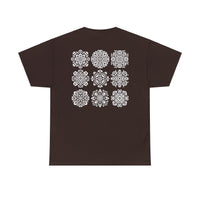 Thumbnail for Front and Back Flower Design - Unisex Heavy Cotton Tee