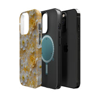 Thumbnail for Yellow Floral MagSafe Tough Cases for iPhone 13, iPhone 13 Mini, iPhone 13 Pro, and iPhone 13 Pro Max.