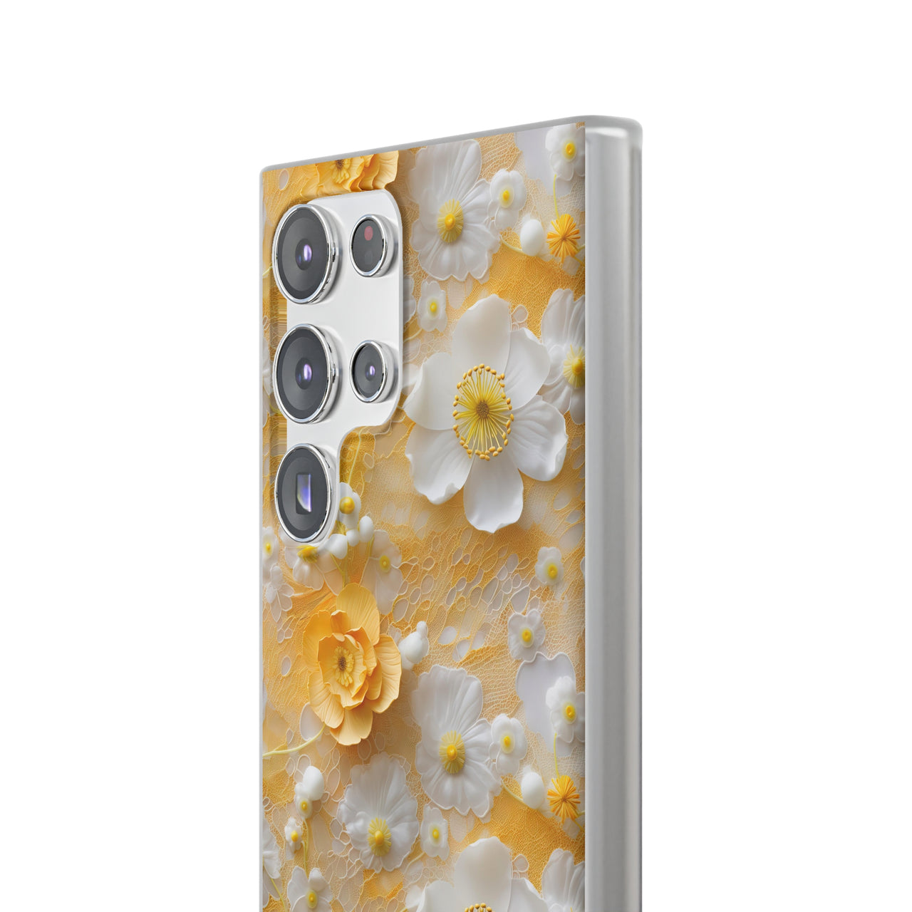 Yellow Floral - Flexi Cases for Samsung Galaxy S23, Samsung Galaxy S23 Plus, and Samsung Galaxy S23 Ultra